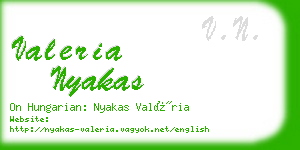 valeria nyakas business card